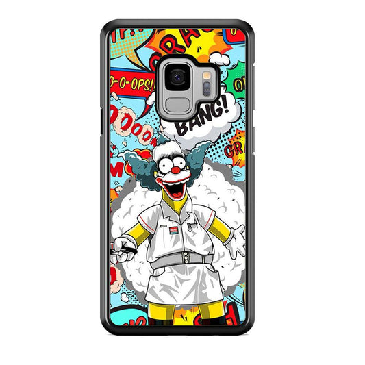 Krusty Joker Bang Samsung Galaxy S9 Case-Rubber Black (2D Case)-Oxvistore