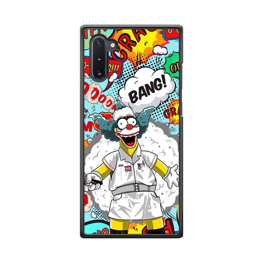 Krusty Joker Bang Samsung Galaxy Note 10 Case-Rubber Black (2D Case)-Oxvistore