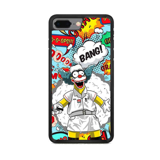 Krusty Joker Bang iPhone 8 Plus Case-Rubber Black (2D Case)-Oxvistore