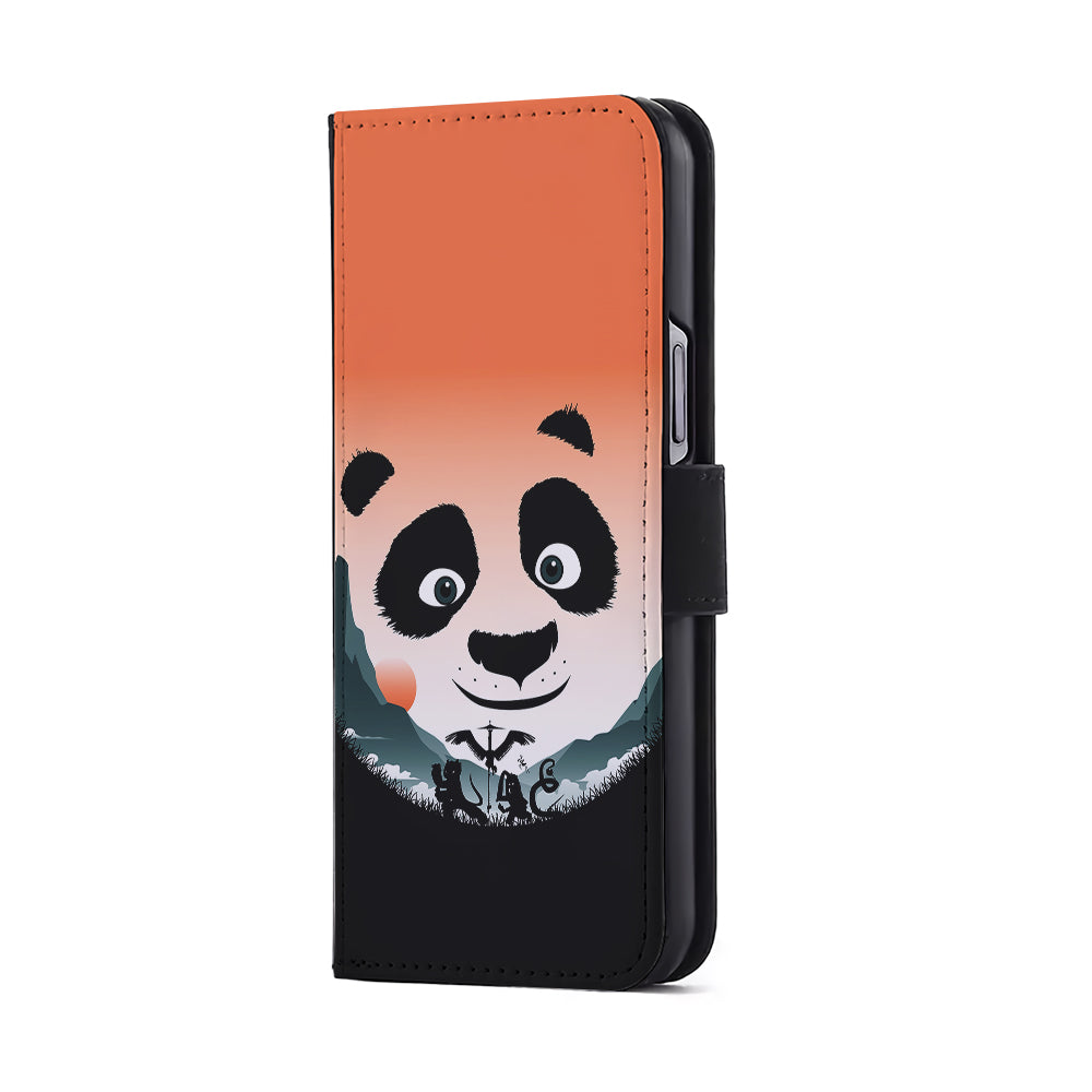 Kung Fu Panda Exercise Flip Wallet Phone Case