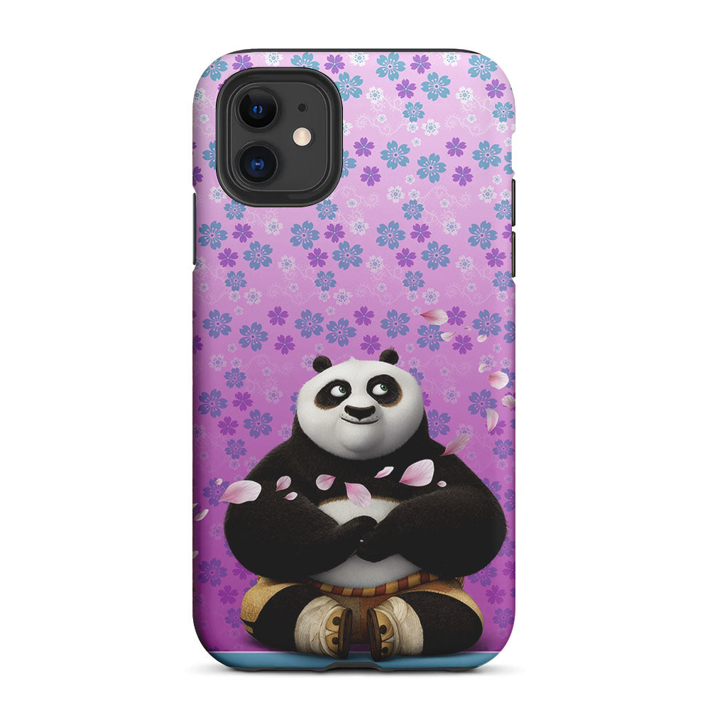 Kung Fu Panda Flower Background 2 in 1 Tough Phone Case