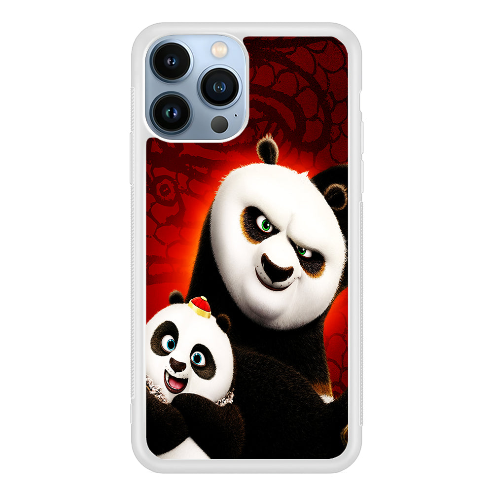 Kung Fu Panda With Baby Po 2D Rubber Phone Case