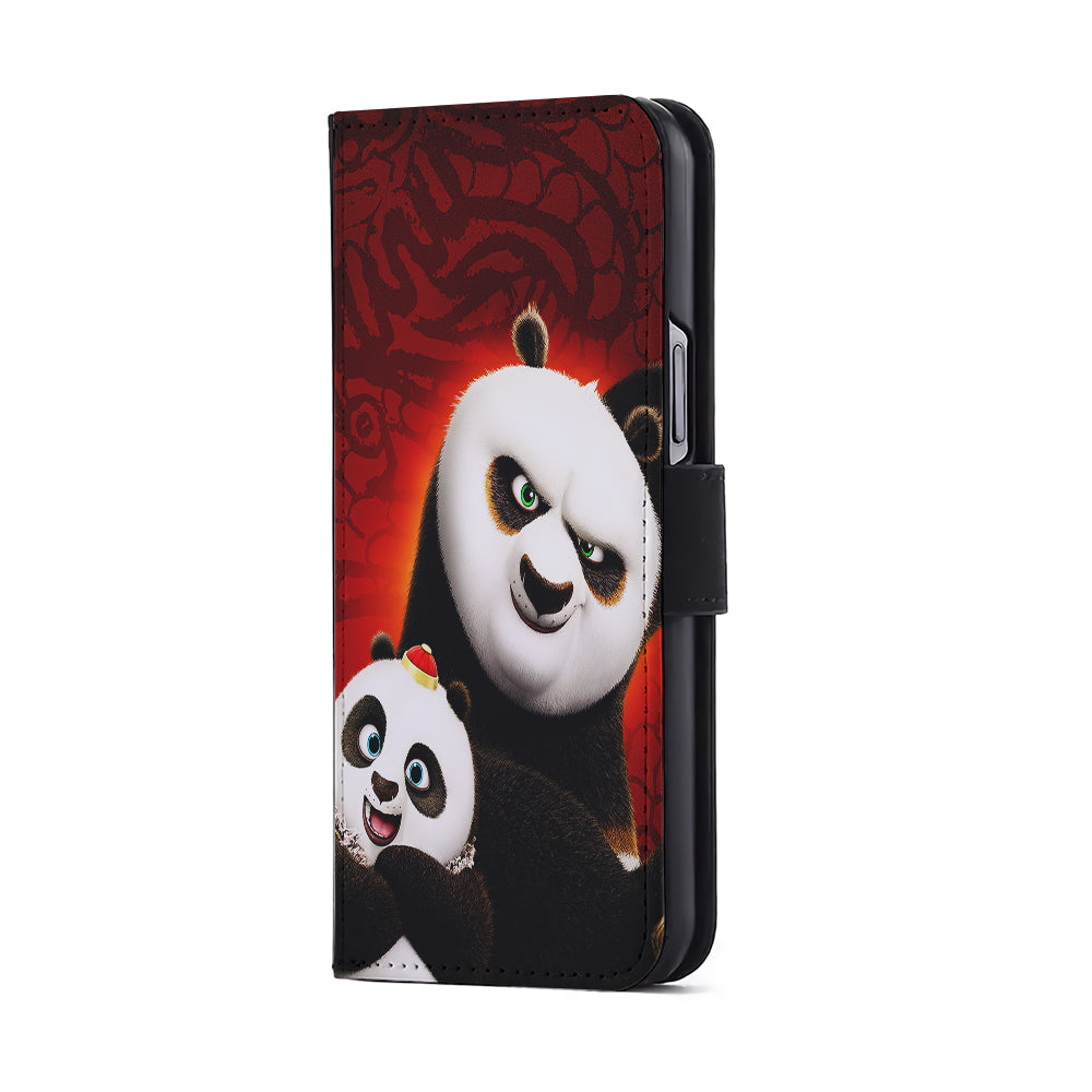 Kung Fu Panda With Baby Po Flip Wallet Phone Case