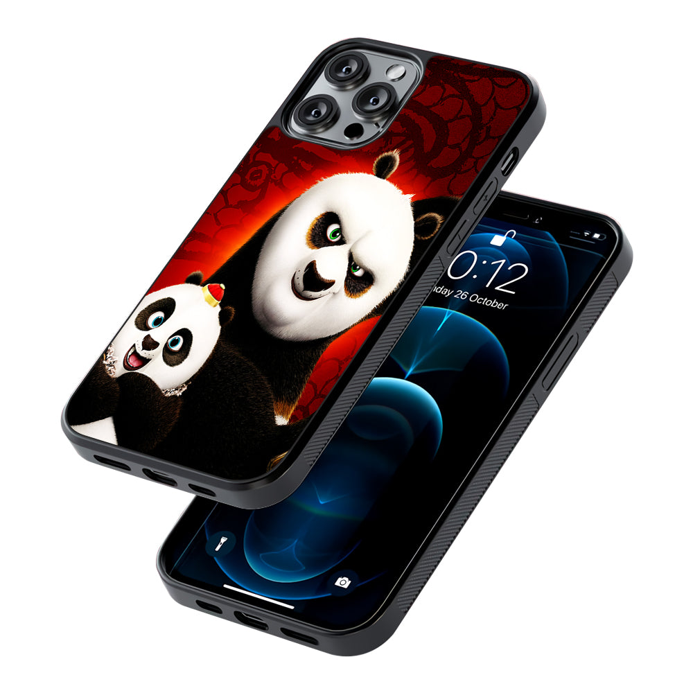 Kung Fu Panda With Baby Po 2D Rubber Phone Case