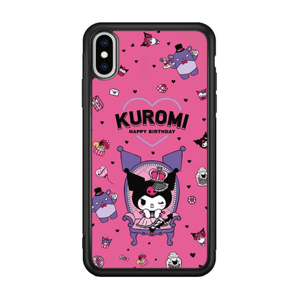 Kuromi Birthday Theme iPhone X Case-Oxvistore