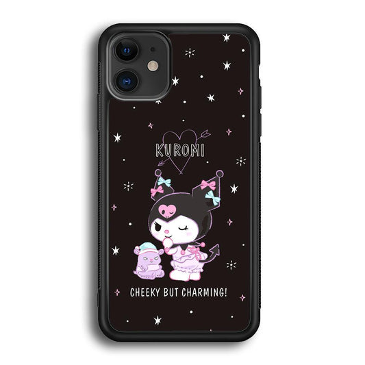 Kuromi Cheeky But Charming iPhone 11 Case-Rubber Black (2D Case)-Oxvistore