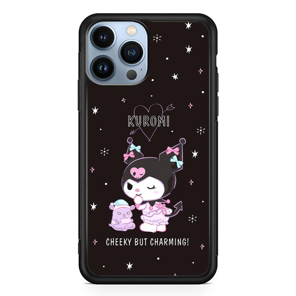 Kuromi Cheeky But Charming iPhone 13 Pro Case-Rubber Black (2D Case)-Oxvistore