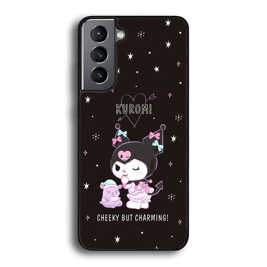 Kuromi Cheeky But Charming Samsung Galaxy S22 Case-Rubber Black (2D Case)-Oxvistore
