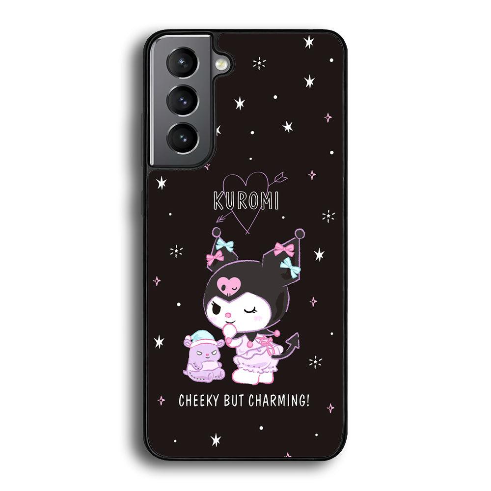Kuromi Cheeky But Charming Samsung Galaxy S23 Case-Rubber Black (2D Case)-Oxvistore