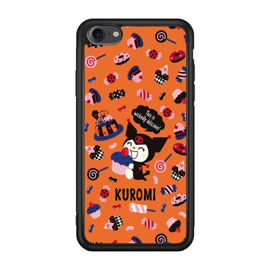 Kuromi Delicious Cake iPhone 7 Case-Rubber Black (2D Case)-Oxvistore
