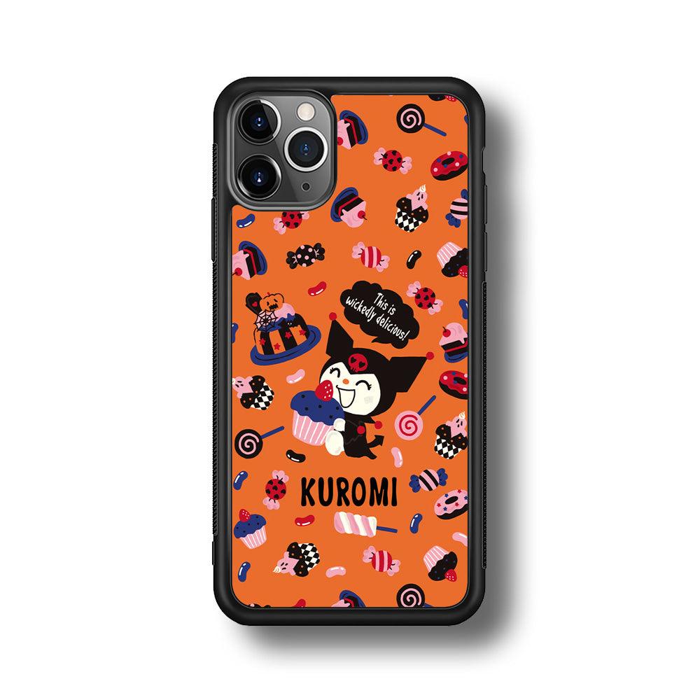 Kuromi Delicious Cake iPhone 11 Pro Max Case-Rubber Black (2D Case)-Oxvistore