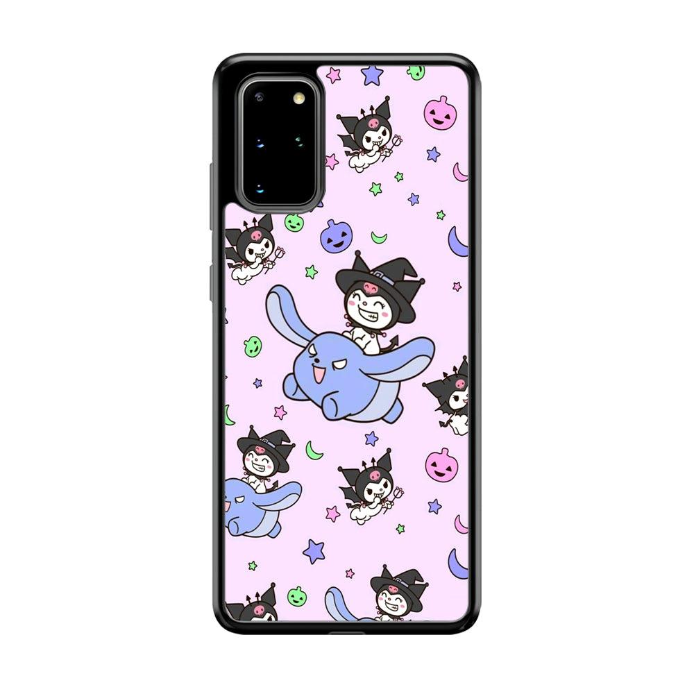 Kuromi Flying Partner Samsung Galaxy S20 Plus Case-Rubber Black (2D Case)-Oxvistore