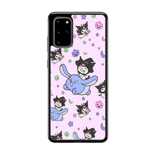 Kuromi Flying Partner Samsung Galaxy S20 Plus Case-Rubber Black (2D Case)-Oxvistore