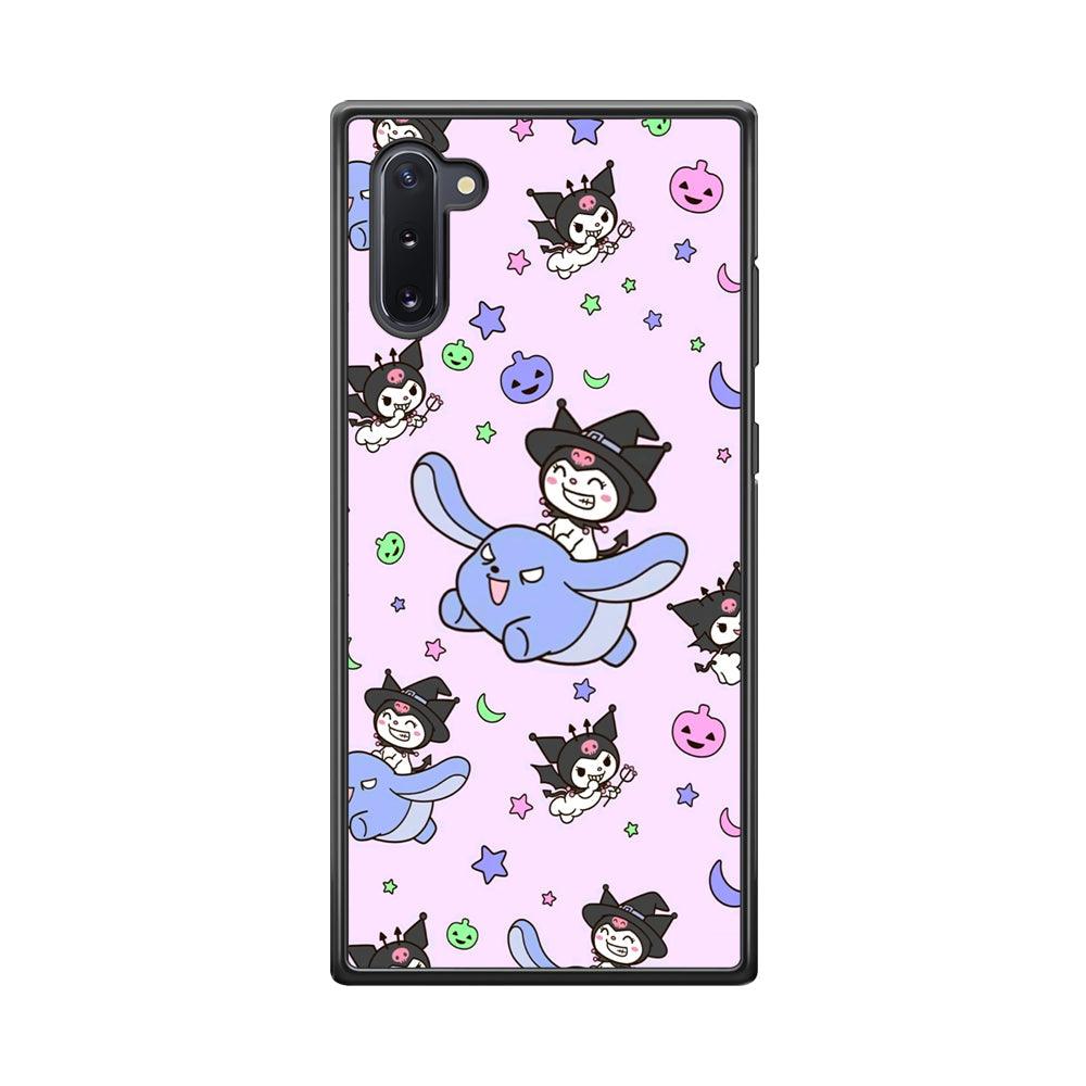Kuromi Flying Partner Samsung Galaxy Note 10 Case-Rubber Black (2D Case)-Oxvistore