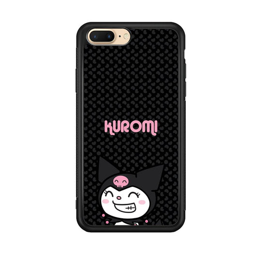Kuromi Make The World Smile iPhone 7 Plus Case-Rubber Black (2D Case)-Oxvistore