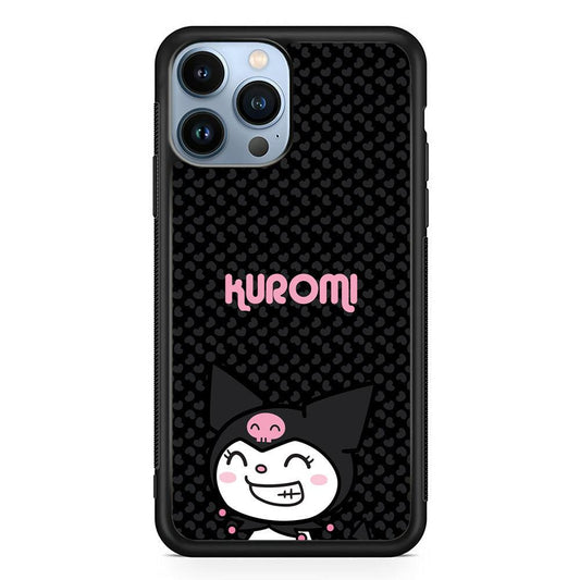 Kuromi Make The World Smile iPhone 13 Pro Max Case-Rubber Black (2D Case)-Oxvistore