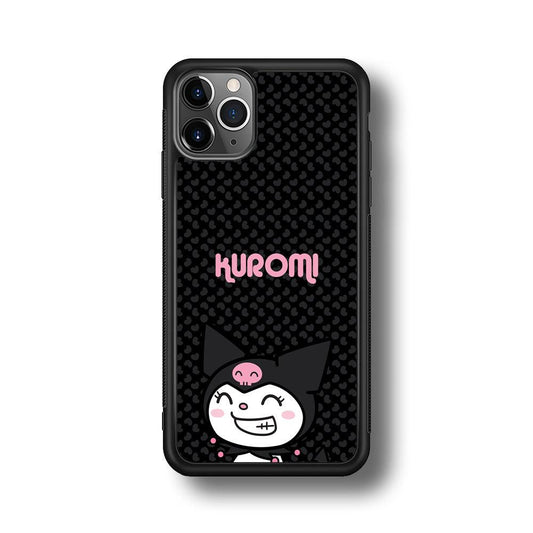 Kuromi Make The World Smile iPhone 11 Pro Max Case-Rubber Black (2D Case)-Oxvistore