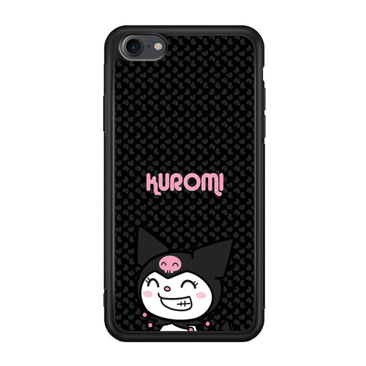 Kuromi Make The World Smile iPhone 7 Case-Rubber Black (2D Case)-Oxvistore