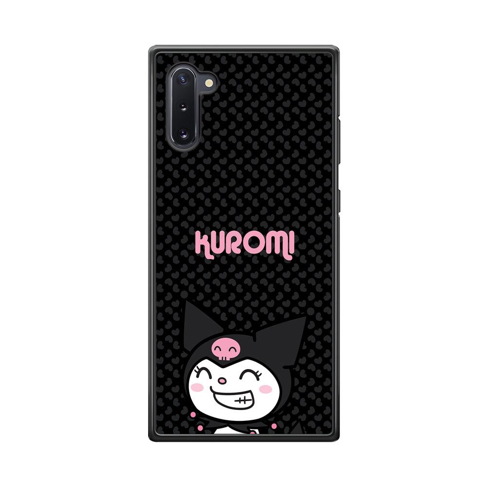 Kuromi Make The World Smile Samsung Galaxy Note 10 Case-Rubber Black (2D Case)-Oxvistore