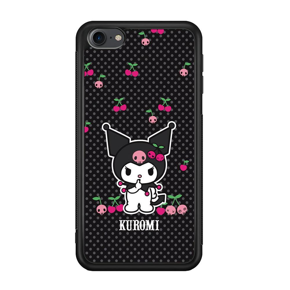 Kuromi Please Keep Silent iPod Touch 6 Case-Rubber Black (2D Case)-Oxvistore