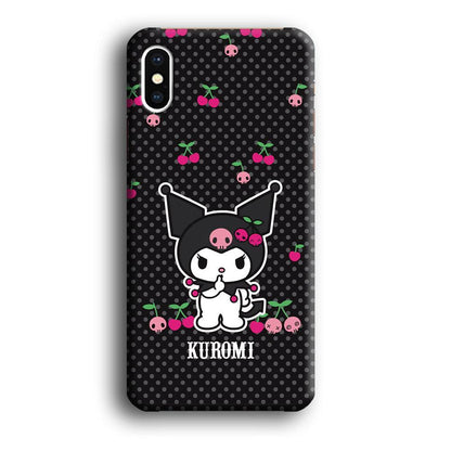 Kuromi Please Keep Silent iPhone X Case-Oxvistore