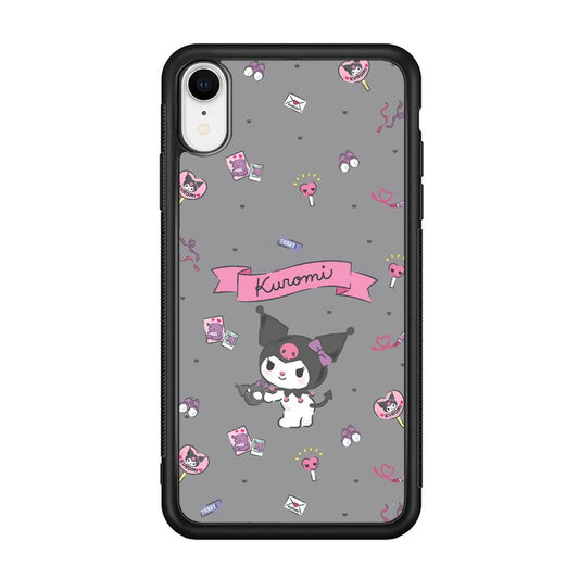 Kuromi Stage and Party iPhone XR Case-Rubber Black (2D Case)-Oxvistore
