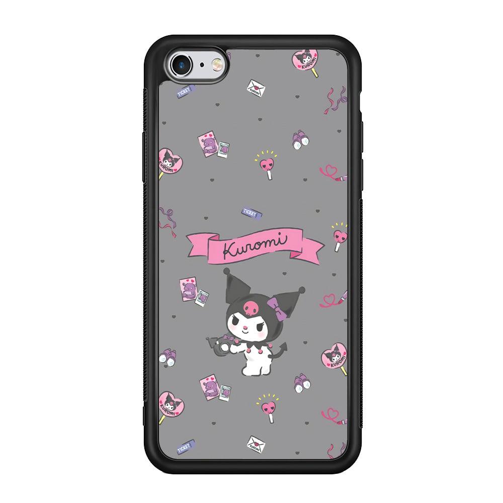 Kuromi Stage and Party iPhone 6 Plus | 6s Plus Case-Rubber Black (2D Case)-Oxvistore