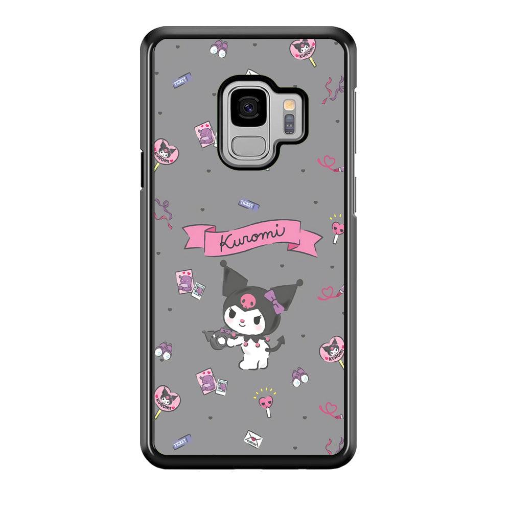 Kuromi Stage and Party Samsung Galaxy S9 Case-Rubber Black (2D Case)-Oxvistore