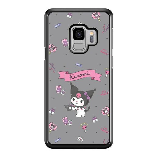 Kuromi Stage and Party Samsung Galaxy S9 Case-Rubber Black (2D Case)-Oxvistore
