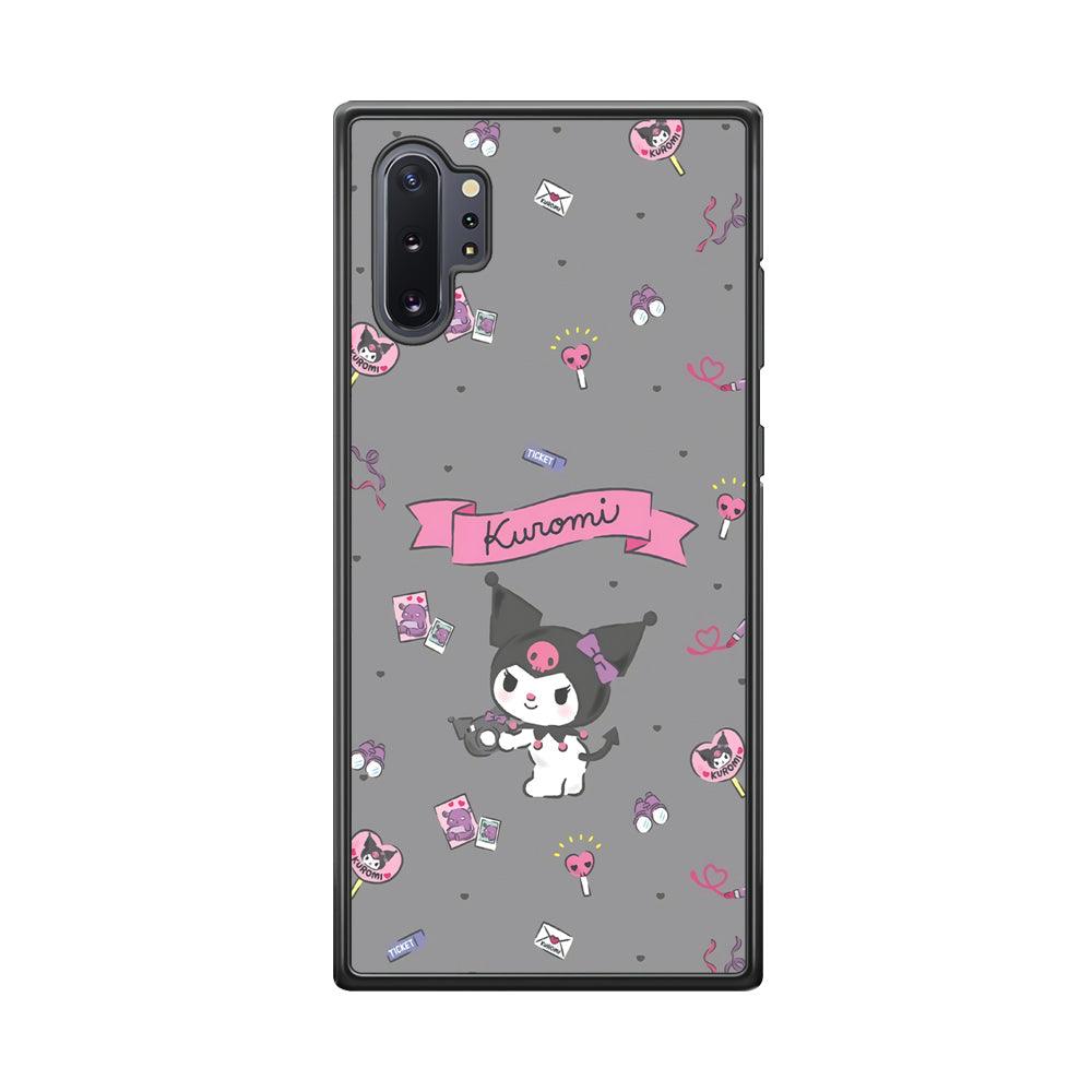 Kuromi Stage and Party Samsung Galaxy Note 10 Plus Case-Rubber Black (2D Case)-Oxvistore