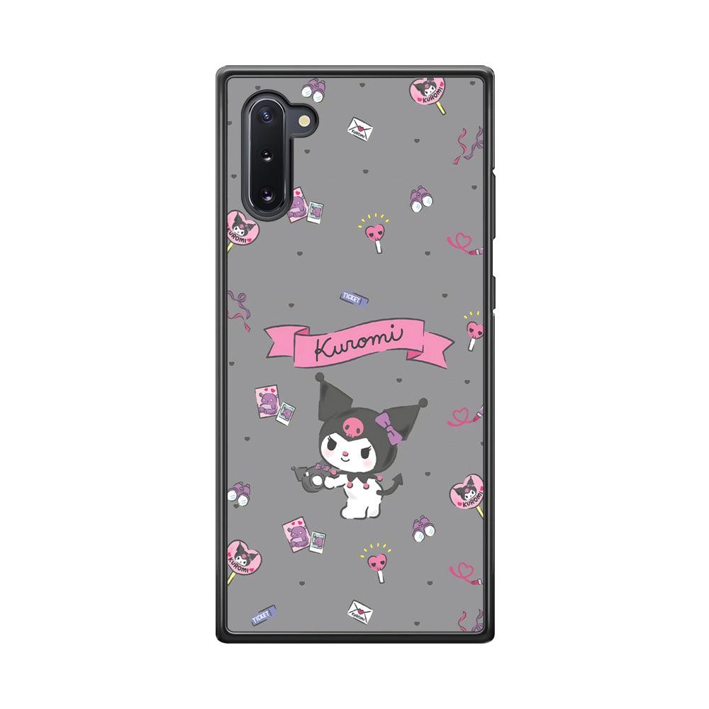 Kuromi Stage and Party Samsung Galaxy Note 10 Case-Rubber Black (2D Case)-Oxvistore