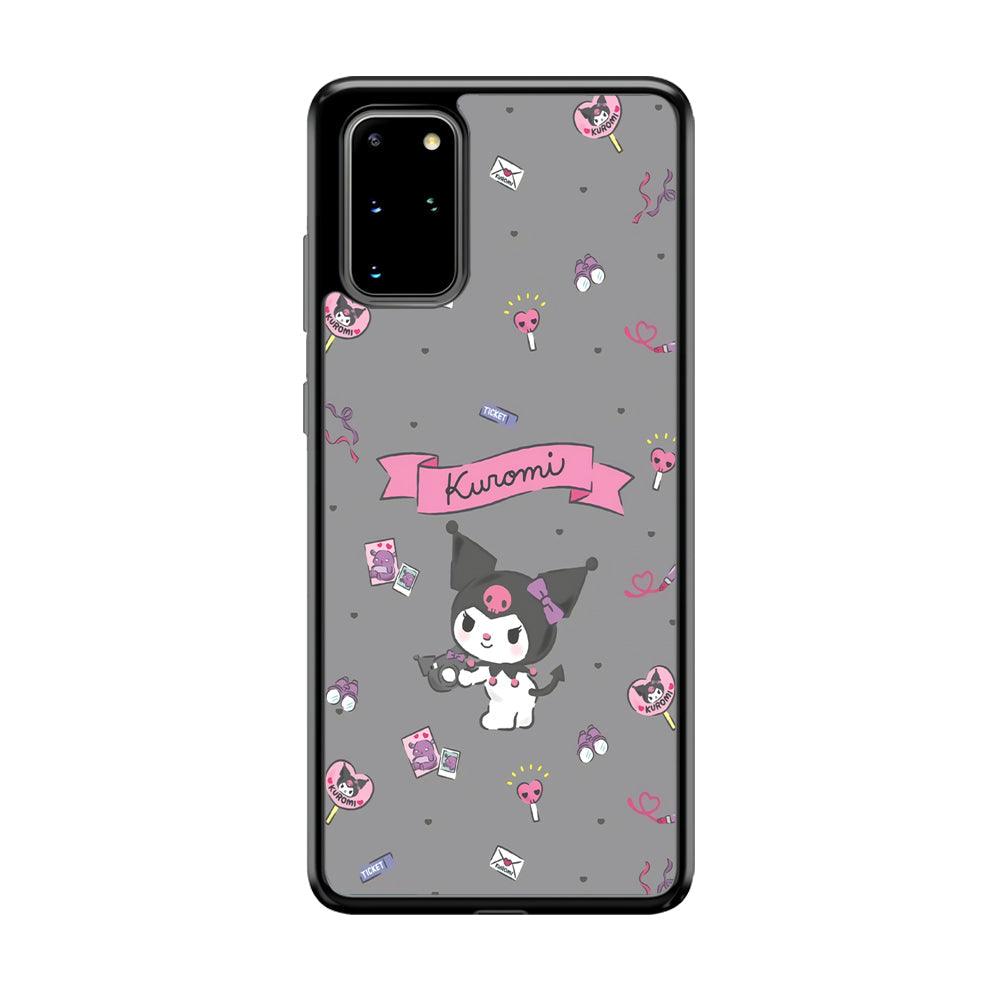 Kuromi Stage and Party Samsung Galaxy S20 Plus Case-Rubber Black (2D Case)-Oxvistore