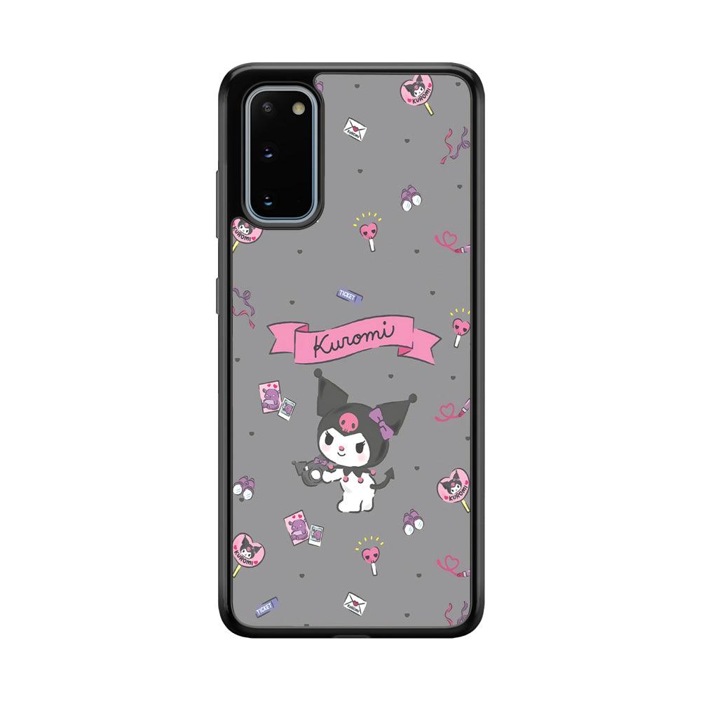 Kuromi Stage and Party Samsung Galaxy S20 Case-Rubber Black (2D Case)-Oxvistore