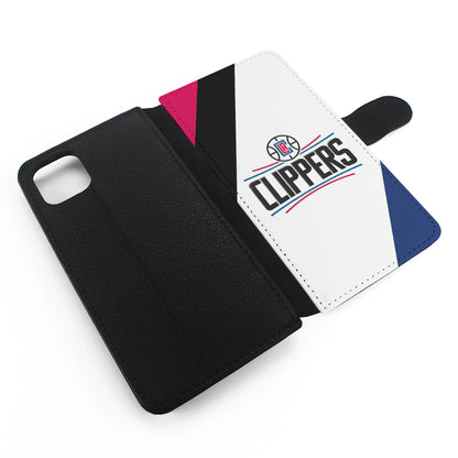 LA Clippers Logo Flip Wallet Phone Case