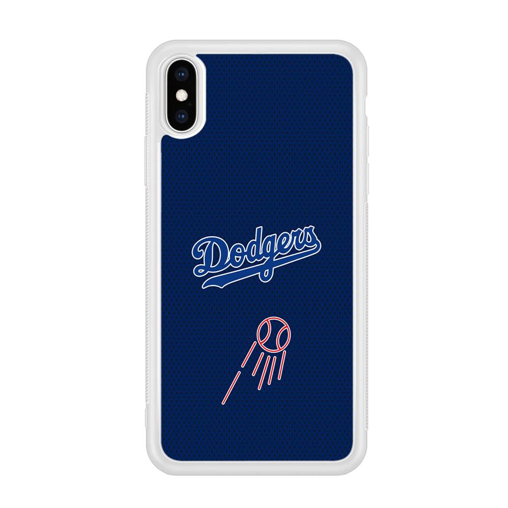 LA Dodgers Black Spot Patern iPhone X Case-Oxvistore