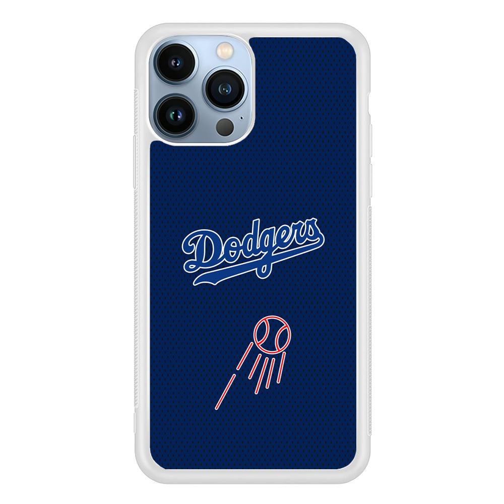 LA Dodgers Black Spot Patern iPhone 15 Pro Max Case-Oxvistore