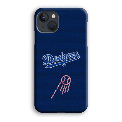 LA Dodgers Black Spot Patern iPhone 14 Plus Case-Oxvistore