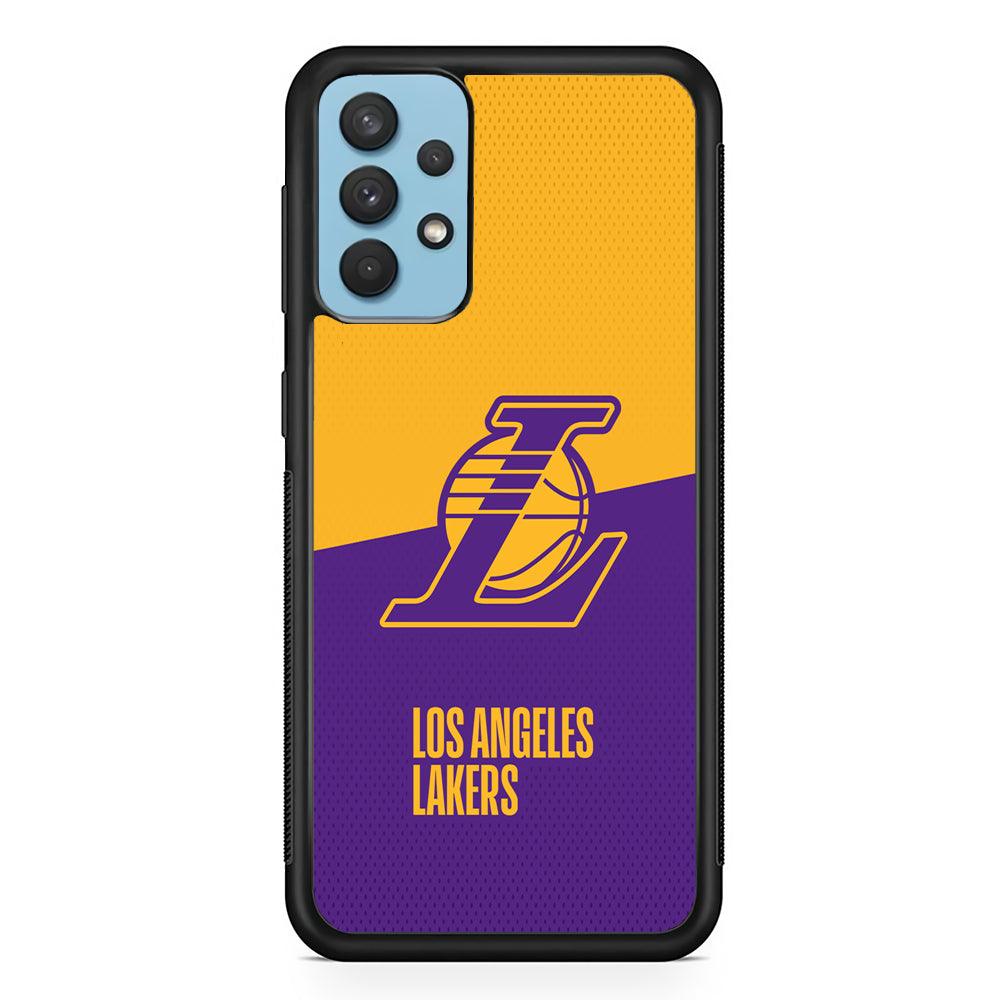 LA Lakers Handheld The Victory Samsung Galaxy A32 Case-Rubber Black (2D Case)-Oxvistore