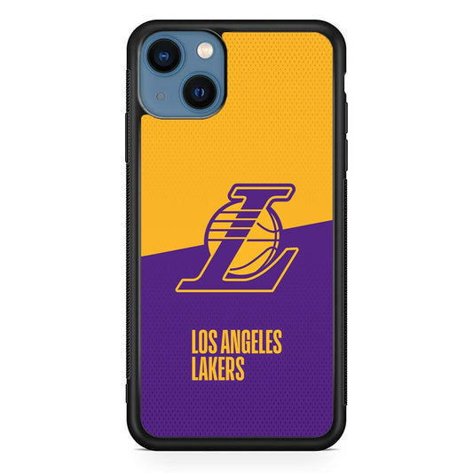 LA Lakers Handheld The Victory iPhone 15 Case-Rubber Black (2D Case)-Oxvistore