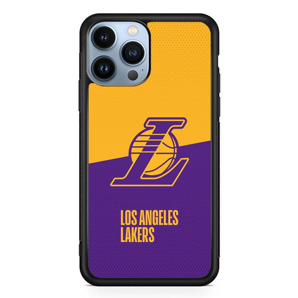 LA Lakers Handheld The Victory iPhone 15 Pro Max Case-Rubber Black (2D Case)-Oxvistore