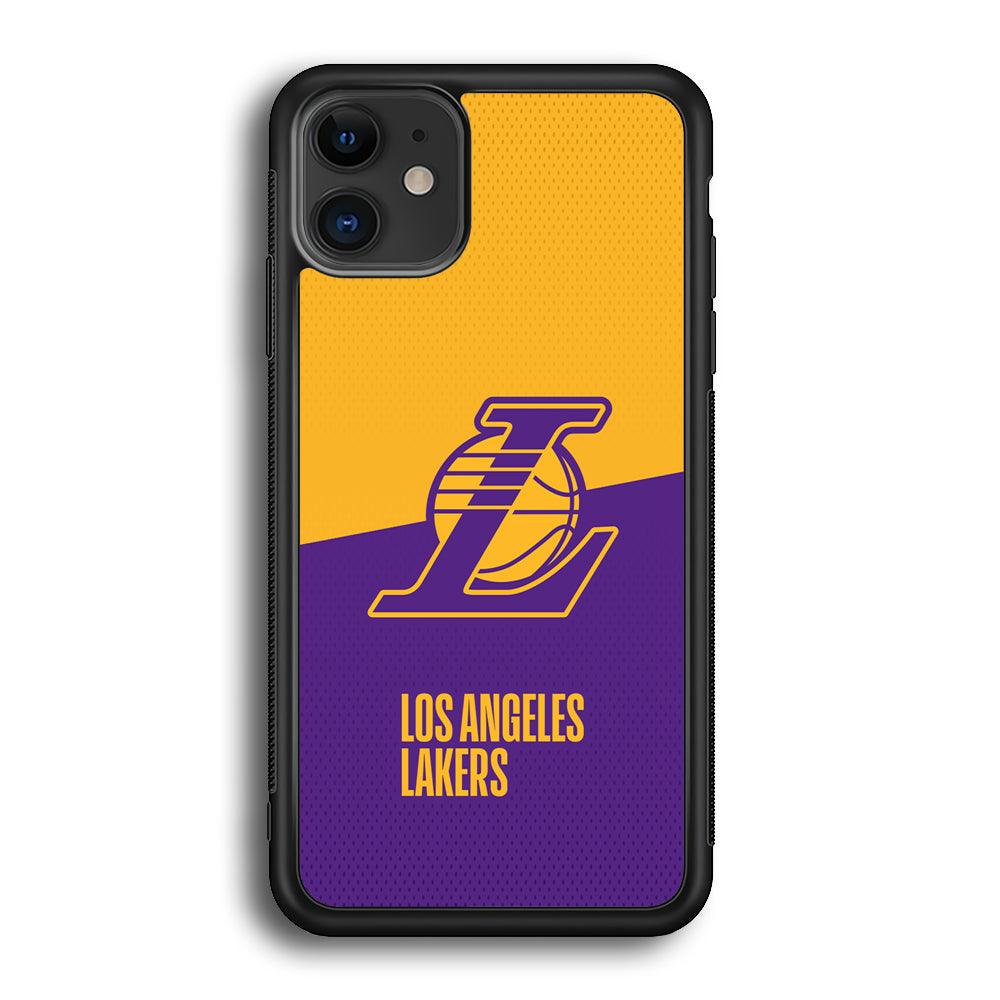 LA Lakers Handheld The Victory iPhone 11 Case-Rubber Black (2D Case)-Oxvistore