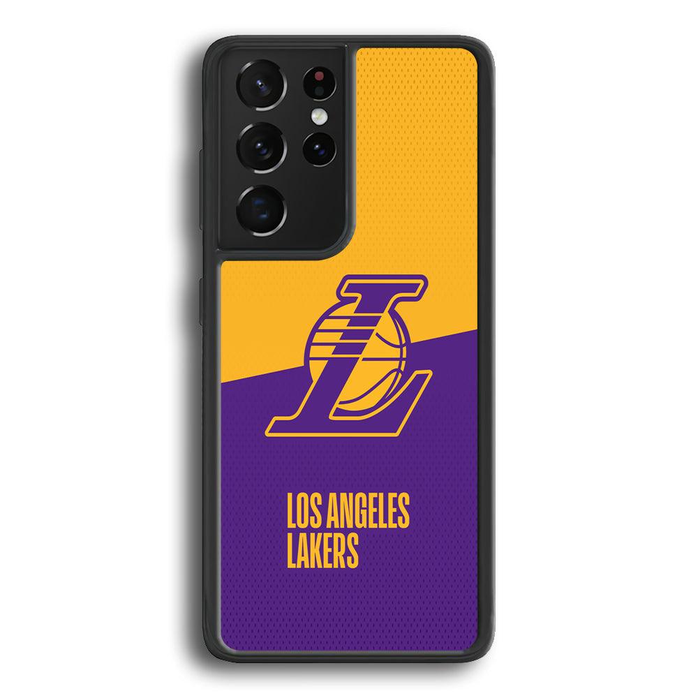 LA Lakers Handheld The Victory Samsung Galaxy S21 Ultra Case-Rubber Black (2D Case)-Oxvistore