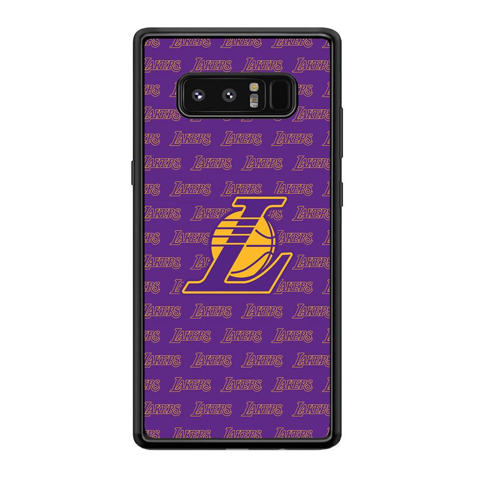 LA Lakers Neat Pattern Samsung Galaxy Note 8 Case-Oxvistore