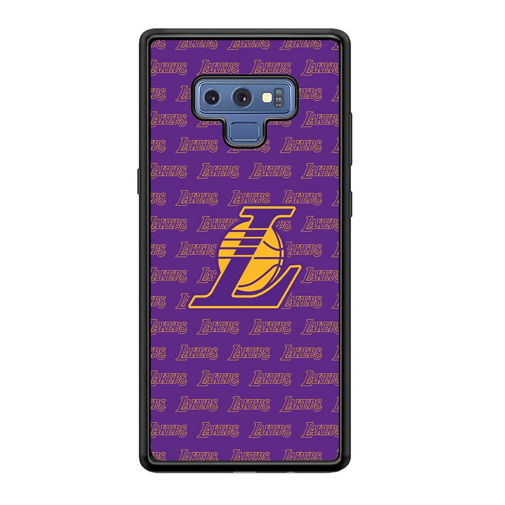 LA Lakers Neat Pattern Samsung Galaxy Note 9 Case-Oxvistore