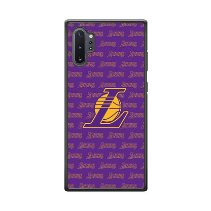 LA Lakers Neat Pattern Samsung Galaxy Note 10 Plus Case-Oxvistore