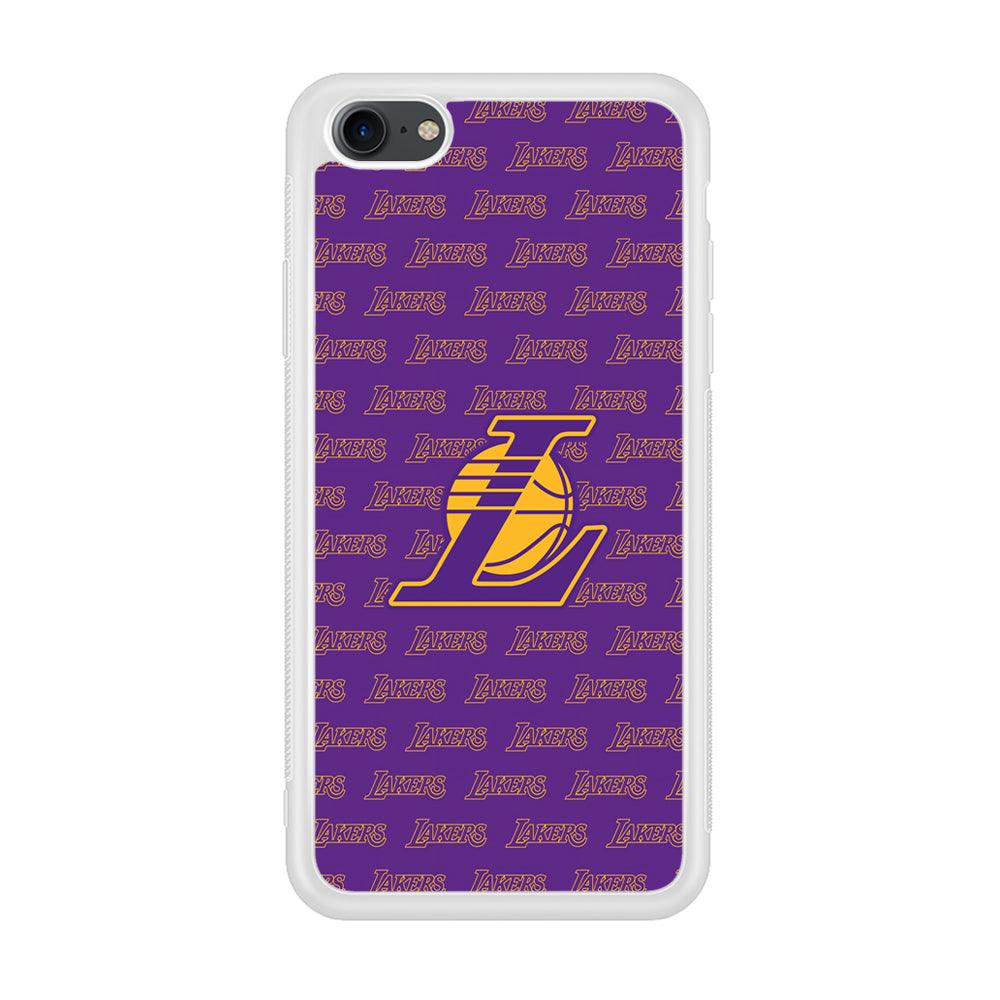 LA Lakers Neat Pattern iPhone 8 Case-Oxvistore