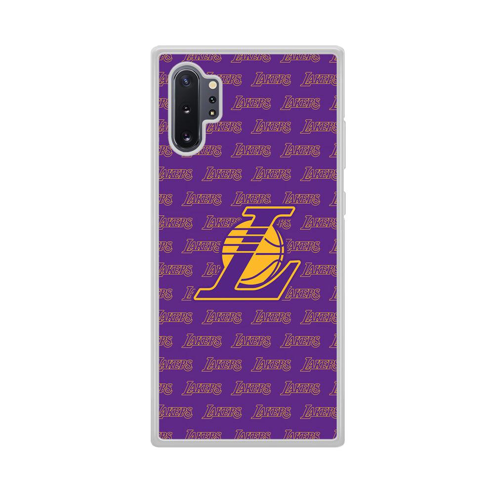 LA Lakers Neat Pattern Samsung Galaxy Note 10 Plus Case-Oxvistore