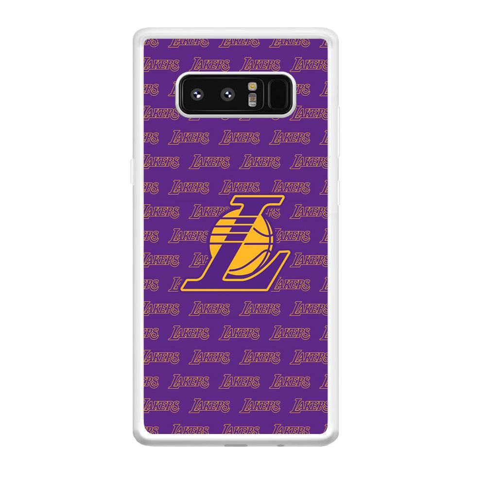 LA Lakers Neat Pattern Samsung Galaxy Note 8 Case-Oxvistore