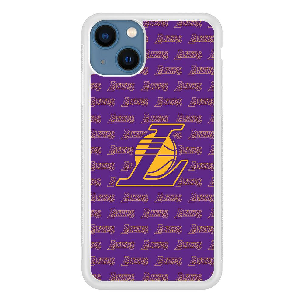 LA Lakers Neat Pattern iPhone 13 Case-Oxvistore