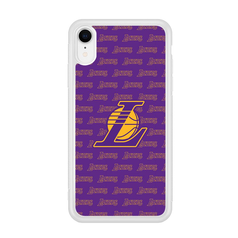 LA Lakers Neat Pattern iPhone XR Case-Oxvistore